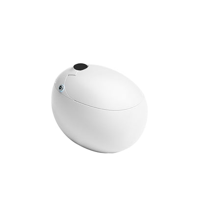 Contemporary White Round Floor Mount Bidet with Heated Seat Vitreous China Bidets 16" Clearhalo 'Bathroom Remodel & Bathroom Fixtures' 'Bidets' 'Home Improvement' 'home_improvement' 'home_improvement_bidets' 'Toilets & Bidets' 6887330