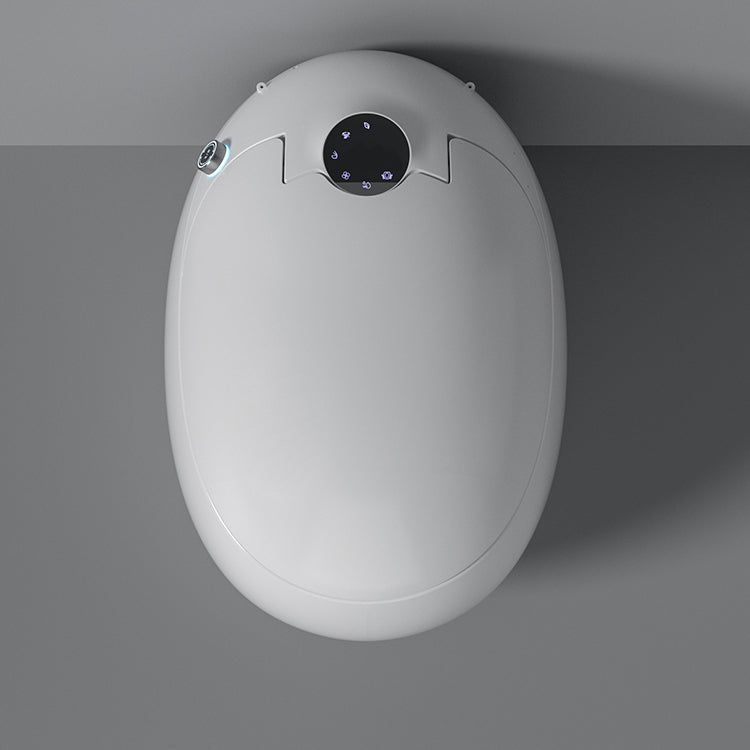 Contemporary White Round Floor Mount Bidet with Heated Seat Vitreous China Bidets Clearhalo 'Bathroom Remodel & Bathroom Fixtures' 'Bidets' 'Home Improvement' 'home_improvement' 'home_improvement_bidets' 'Toilets & Bidets' 6887332