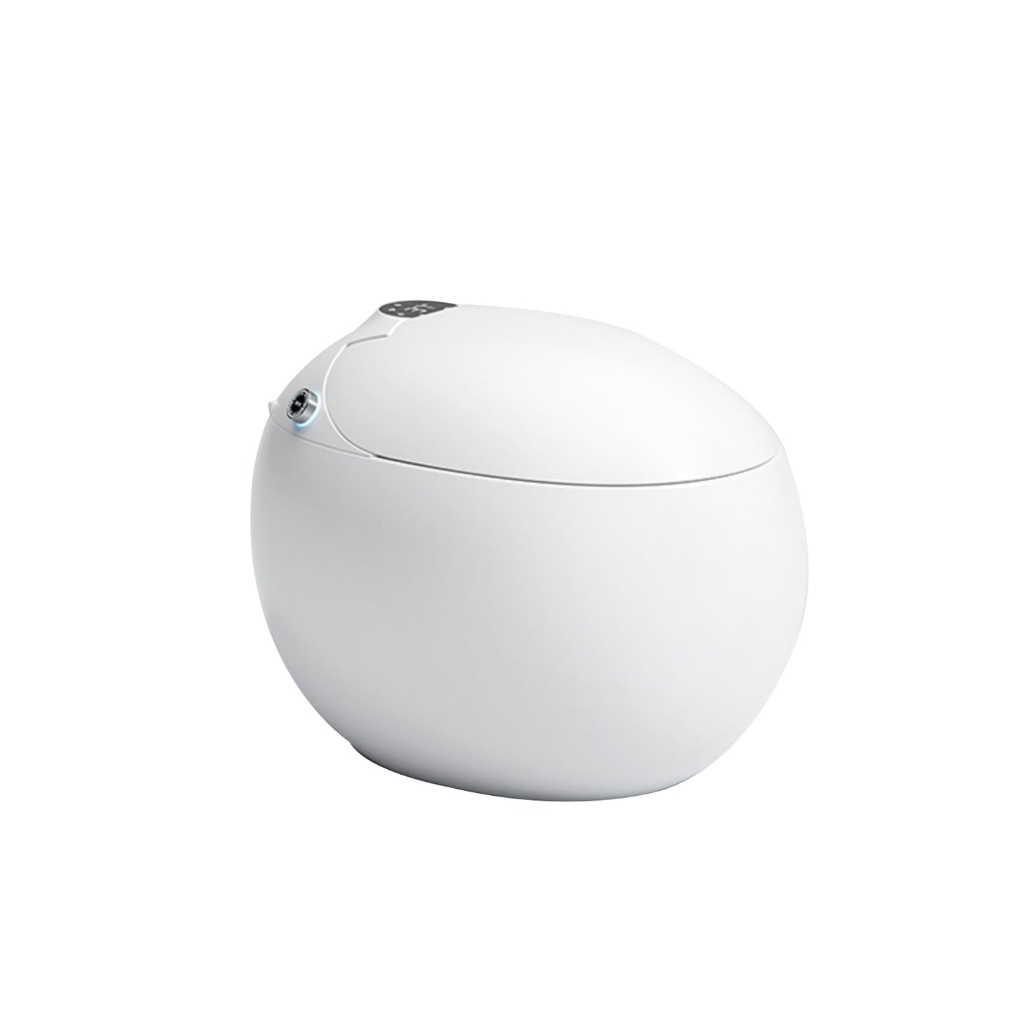 Contemporary White Round Floor Mount Bidet with Heated Seat Vitreous China Bidets Clearhalo 'Bathroom Remodel & Bathroom Fixtures' 'Bidets' 'Home Improvement' 'home_improvement' 'home_improvement_bidets' 'Toilets & Bidets' 6887334