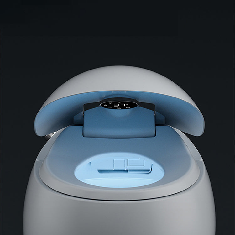 Contemporary White Round Floor Mount Bidet with Heated Seat Vitreous China Bidets Clearhalo 'Bathroom Remodel & Bathroom Fixtures' 'Bidets' 'Home Improvement' 'home_improvement' 'home_improvement_bidets' 'Toilets & Bidets' 6887338