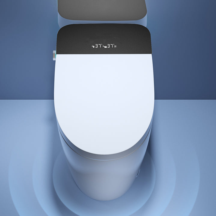 Contemporary Elongated White Heated Seat Floor Standing Bidet Clearhalo 'Bathroom Remodel & Bathroom Fixtures' 'Bidets' 'Home Improvement' 'home_improvement' 'home_improvement_bidets' 'Toilets & Bidets' 6887345