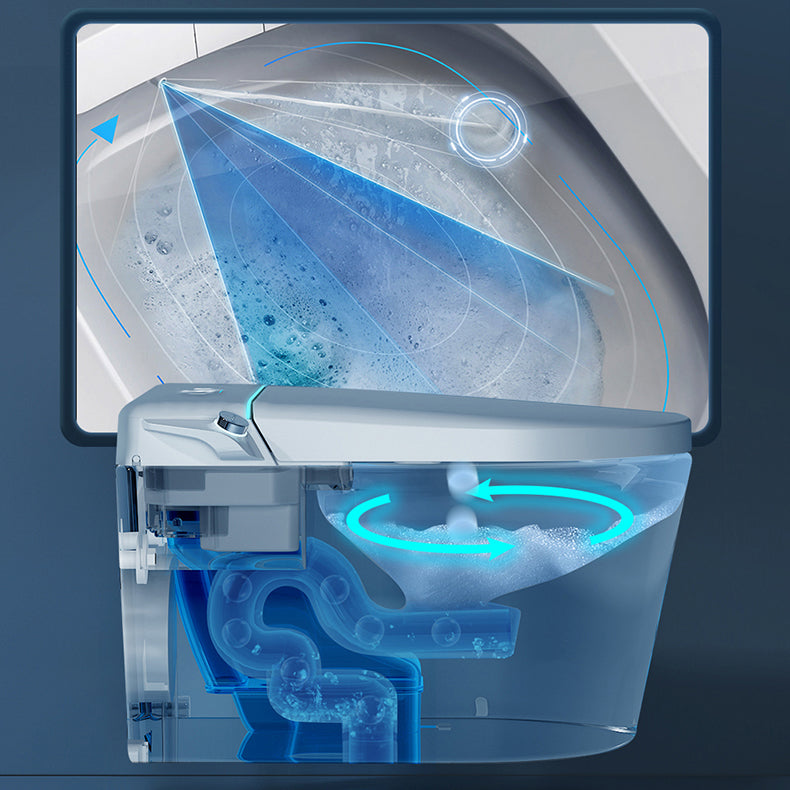 Modern Elongated Wall Hung Toilet Set with Foot Sensor Flushing Type Clearhalo 'Bathroom Remodel & Bathroom Fixtures' 'Bidets' 'Home Improvement' 'home_improvement' 'home_improvement_bidets' 'Toilets & Bidets' 6887361