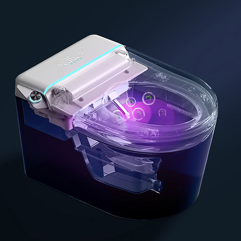 Modern Elongated Wall Hung Toilet Set with Foot Sensor Flushing Type Clearhalo 'Bathroom Remodel & Bathroom Fixtures' 'Bidets' 'Home Improvement' 'home_improvement' 'home_improvement_bidets' 'Toilets & Bidets' 6887362