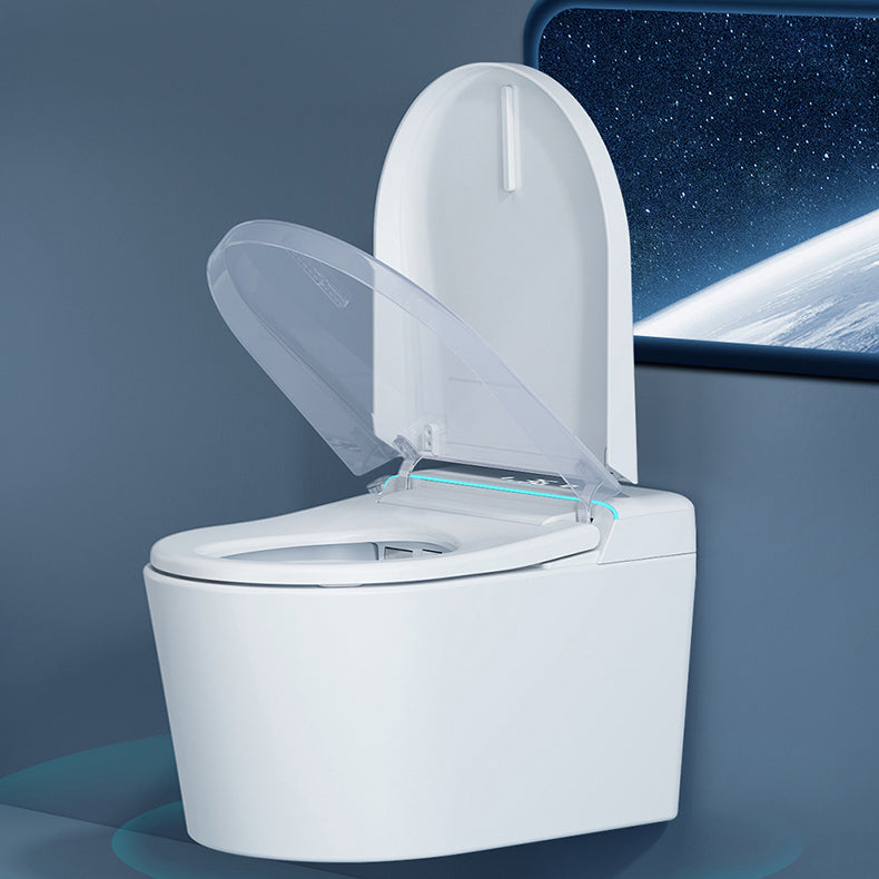 Modern Elongated Wall Hung Toilet Set with Foot Sensor Flushing Type Clearhalo 'Bathroom Remodel & Bathroom Fixtures' 'Bidets' 'Home Improvement' 'home_improvement' 'home_improvement_bidets' 'Toilets & Bidets' 6887364