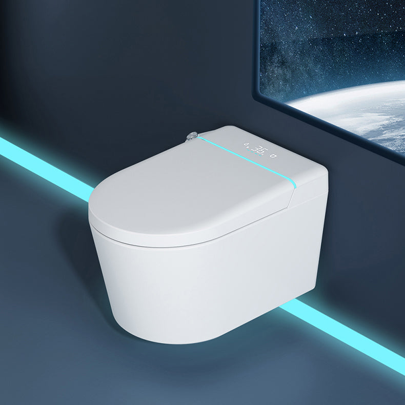 Modern Elongated Wall Hung Toilet Set with Foot Sensor Flushing Type Clearhalo 'Bathroom Remodel & Bathroom Fixtures' 'Bidets' 'Home Improvement' 'home_improvement' 'home_improvement_bidets' 'Toilets & Bidets' 6887365