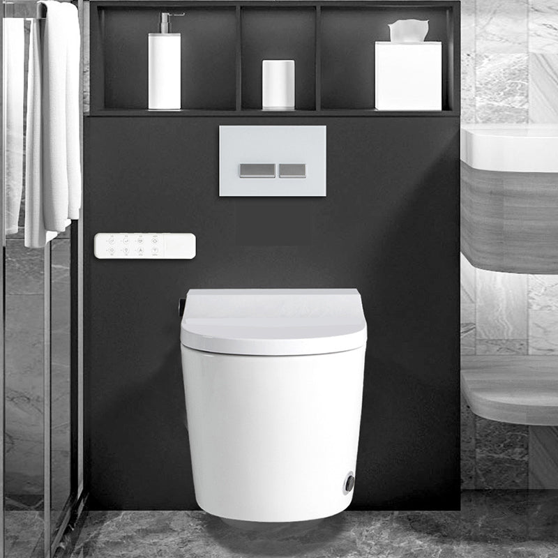 Modern Elongated Wall Hung Toilet Set with Remote Control Included Clearhalo 'Bathroom Remodel & Bathroom Fixtures' 'Bidets' 'Home Improvement' 'home_improvement' 'home_improvement_bidets' 'Toilets & Bidets' 6887370