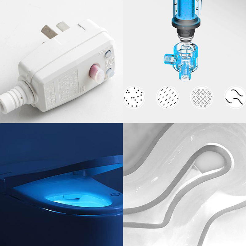 Modern Elongated Wall Hung Toilet Set with Remote Control Included Clearhalo 'Bathroom Remodel & Bathroom Fixtures' 'Bidets' 'Home Improvement' 'home_improvement' 'home_improvement_bidets' 'Toilets & Bidets' 6887378