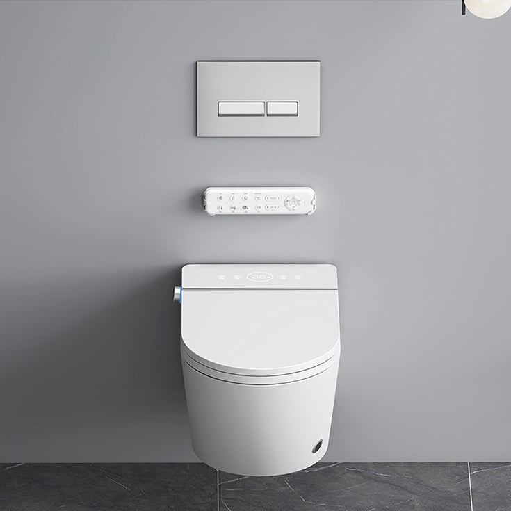 Contemporary Elongated White Heated Seat Dryer Wall Mounted Bidet Clearhalo 'Bathroom Remodel & Bathroom Fixtures' 'Bidets' 'Home Improvement' 'home_improvement' 'home_improvement_bidets' 'Toilets & Bidets' 6887384