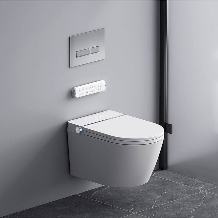 Contemporary Elongated White Heated Seat Dryer Wall Mounted Bidet Clearhalo 'Bathroom Remodel & Bathroom Fixtures' 'Bidets' 'Home Improvement' 'home_improvement' 'home_improvement_bidets' 'Toilets & Bidets' 6887385