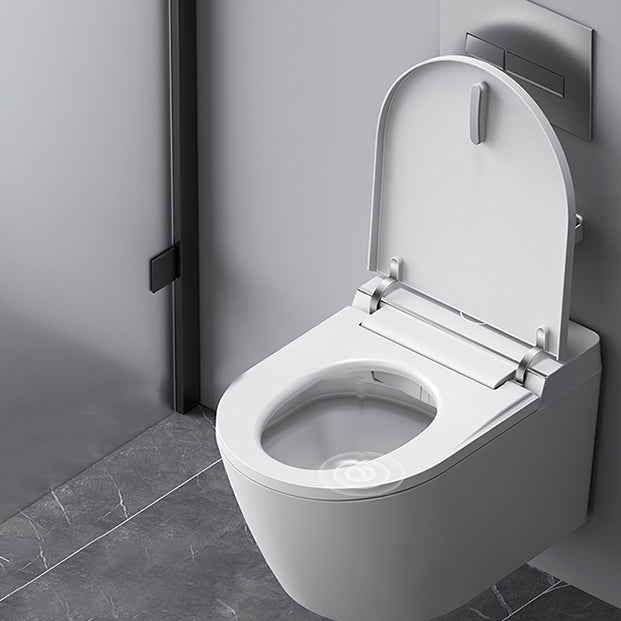 Contemporary Elongated White Heated Seat Dryer Wall Mounted Bidet Clearhalo 'Bathroom Remodel & Bathroom Fixtures' 'Bidets' 'Home Improvement' 'home_improvement' 'home_improvement_bidets' 'Toilets & Bidets' 6887389
