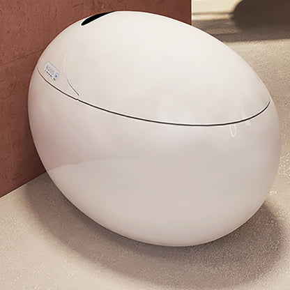 Contemporary Dryer White Heated Seat Round Ceramic Floor Mount Bidet Auto Flip (Upgrading) Clearhalo 'Bathroom Remodel & Bathroom Fixtures' 'Bidets' 'Home Improvement' 'home_improvement' 'home_improvement_bidets' 'Toilets & Bidets' 6887432