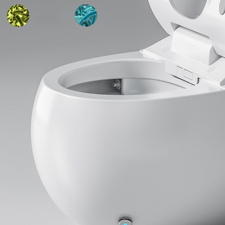 Contemporary Smart Bidet Ceramic Round White Dryer Floor Mount Bidet Clearhalo 'Bathroom Remodel & Bathroom Fixtures' 'Bidets' 'Home Improvement' 'home_improvement' 'home_improvement_bidets' 'Toilets & Bidets' 6887448