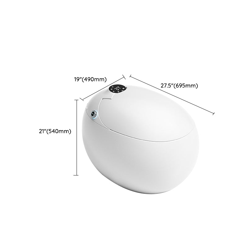 Contemporary Smart Bidet Ceramic Round White Dryer Floor Mount Bidet Clearhalo 'Bathroom Remodel & Bathroom Fixtures' 'Bidets' 'Home Improvement' 'home_improvement' 'home_improvement_bidets' 'Toilets & Bidets' 6887449