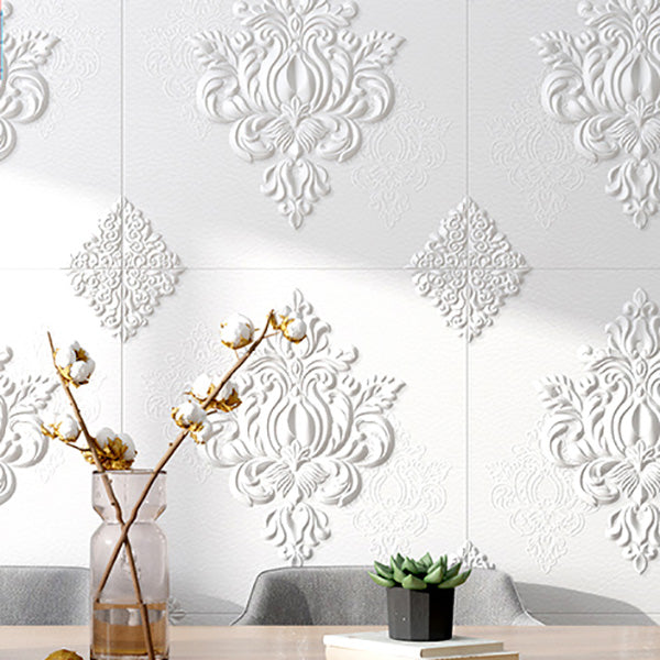 Peel and Press Wall Access Panel 3D Plastic Wall Access Panel Gloss White Clearhalo 'Flooring 'Home Improvement' 'home_improvement' 'home_improvement_wall_paneling' 'Wall Paneling' 'wall_paneling' 'Walls & Ceilings' Walls and Ceiling' 6887658