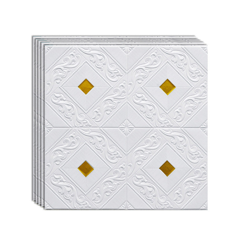 Peel and Press Wall Access Panel 3D Plastic Wall Access Panel White-Gold Clearhalo 'Flooring 'Home Improvement' 'home_improvement' 'home_improvement_wall_paneling' 'Wall Paneling' 'wall_paneling' 'Walls & Ceilings' Walls and Ceiling' 6887666