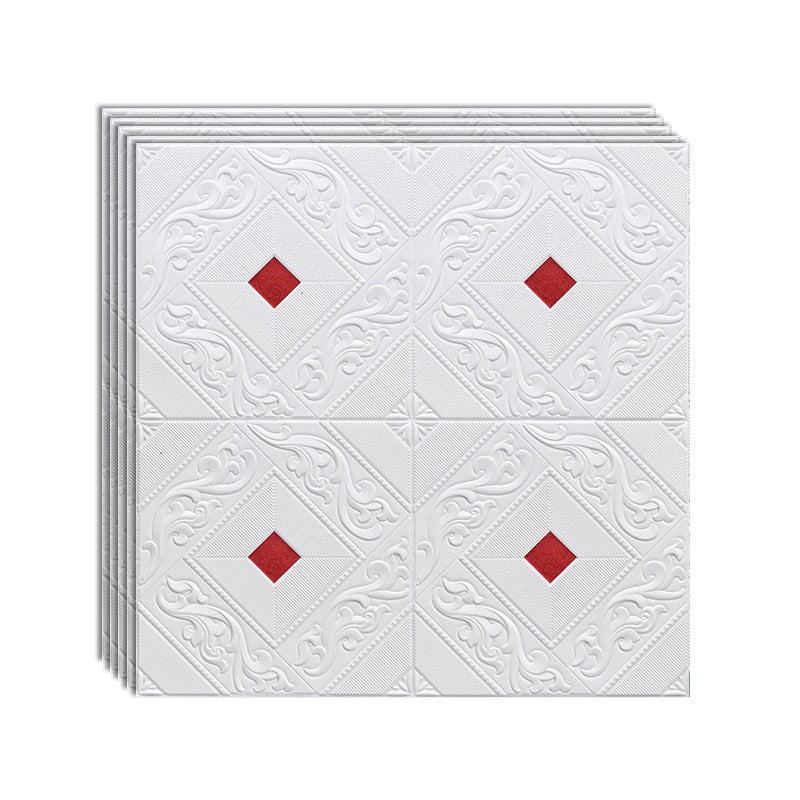 Peel and Press Wall Access Panel 3D Plastic Wall Access Panel White/ Red Clearhalo 'Flooring 'Home Improvement' 'home_improvement' 'home_improvement_wall_paneling' 'Wall Paneling' 'wall_paneling' 'Walls & Ceilings' Walls and Ceiling' 6887667