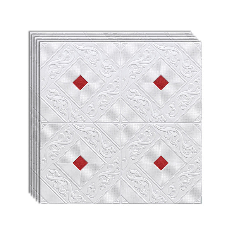 Peel and Press Wall Access Panel 3D Plastic Wall Access Panel White Red Clearhalo 'Flooring 'Home Improvement' 'home_improvement' 'home_improvement_wall_paneling' 'Wall Paneling' 'wall_paneling' 'Walls & Ceilings' Walls and Ceiling' 6887667