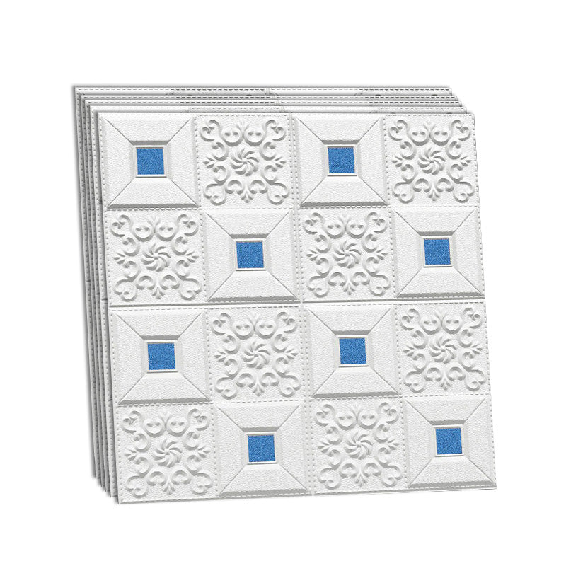 Peel and Press Wall Access Panel 3D Plastic Wall Access Panel Blue-White Clearhalo 'Flooring 'Home Improvement' 'home_improvement' 'home_improvement_wall_paneling' 'Wall Paneling' 'wall_paneling' 'Walls & Ceilings' Walls and Ceiling' 6887672