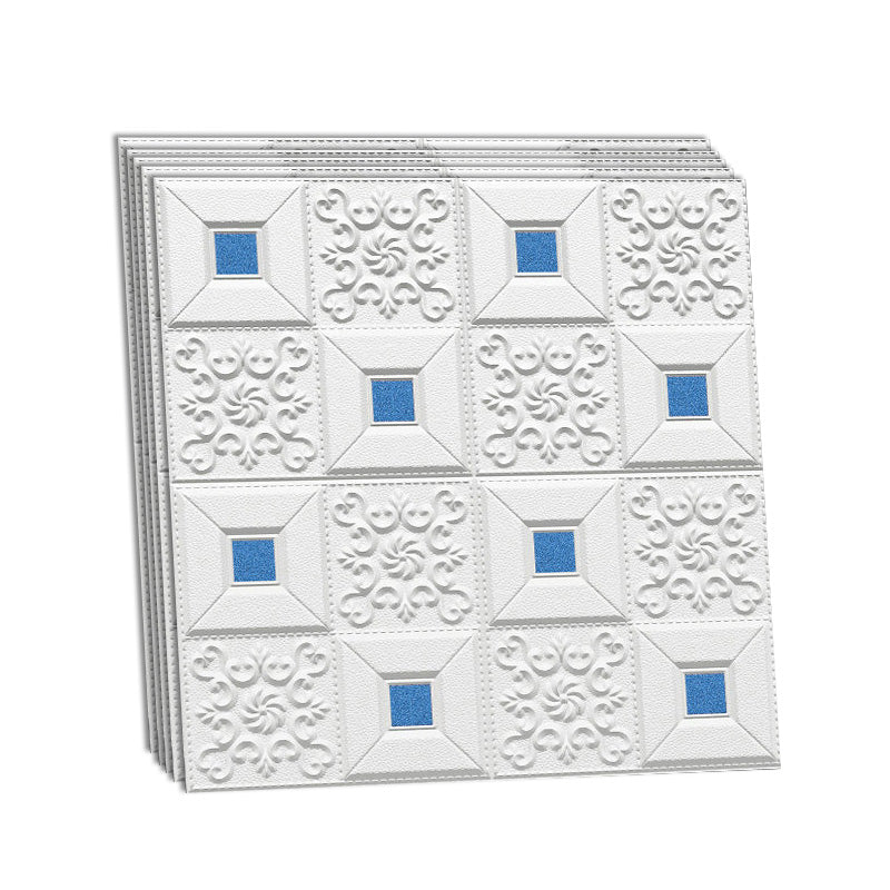 Peel and Press Wall Access Panel 3D Plastic Wall Access Panel Blue-White Clearhalo 'Flooring 'Home Improvement' 'home_improvement' 'home_improvement_wall_paneling' 'Wall Paneling' 'wall_paneling' 'Walls & Ceilings' Walls and Ceiling' 6887672
