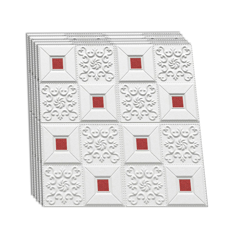 Peel and Press Wall Access Panel 3D Plastic Wall Access Panel Red-White Clearhalo 'Flooring 'Home Improvement' 'home_improvement' 'home_improvement_wall_paneling' 'Wall Paneling' 'wall_paneling' 'Walls & Ceilings' Walls and Ceiling' 6887674