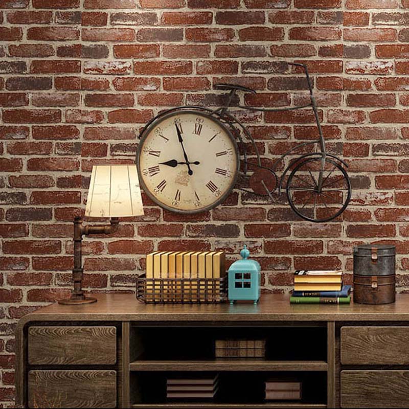 Industrial Wall Plank 3D Print Bathroom Living Room Wall Panels Set of 10 Red-Blue 100-Piece Set Clearhalo 'Flooring 'Home Improvement' 'home_improvement' 'home_improvement_wall_paneling' 'Wall Paneling' 'wall_paneling' 'Walls & Ceilings' Walls and Ceiling' 6887677