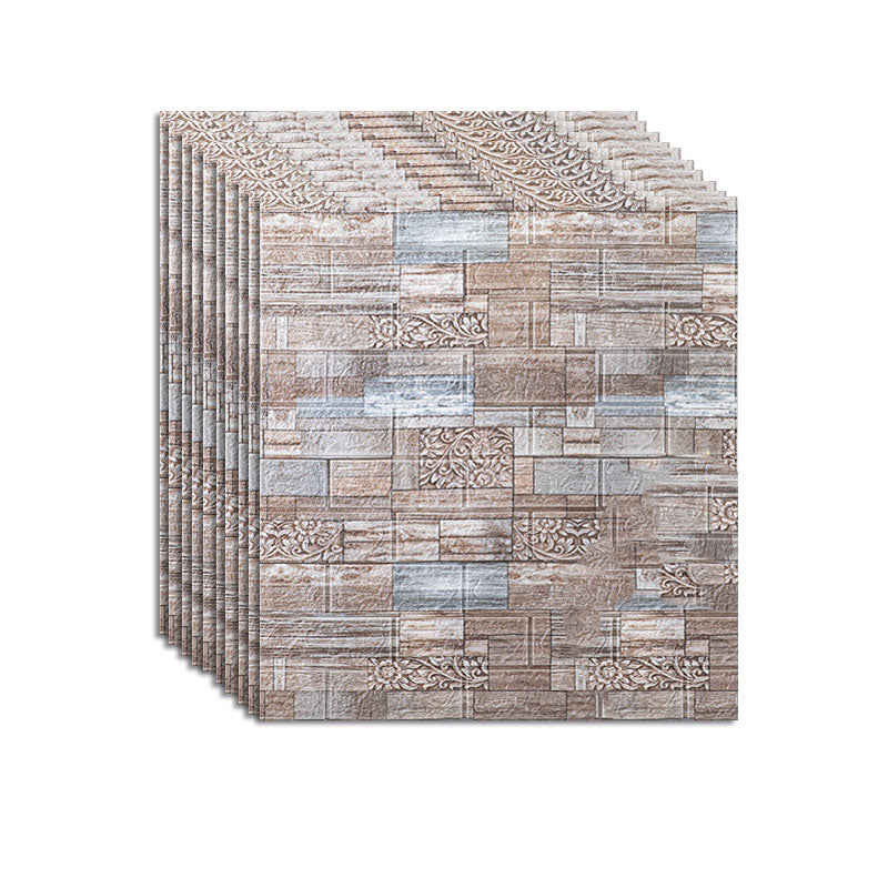 Industrial Wall Plank 3D Print Bathroom Living Room Wall Panels Set of 10 Light Gray Clearhalo 'Flooring 'Home Improvement' 'home_improvement' 'home_improvement_wall_paneling' 'Wall Paneling' 'wall_paneling' 'Walls & Ceilings' Walls and Ceiling' 6887689