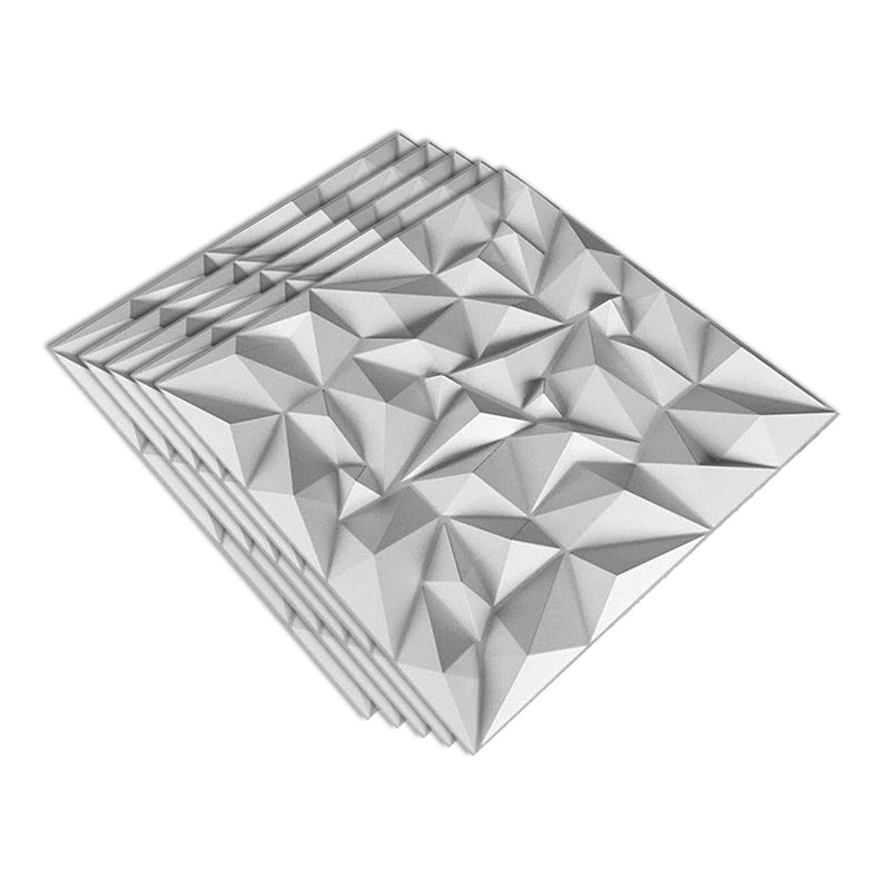 Modern Square Interior Wall Paneling Peel and Stick 3D Embossed Wall Paneling White Clearhalo 'Flooring 'Home Improvement' 'home_improvement' 'home_improvement_wall_paneling' 'Wall Paneling' 'wall_paneling' 'Walls & Ceilings' Walls and Ceiling' 6887693