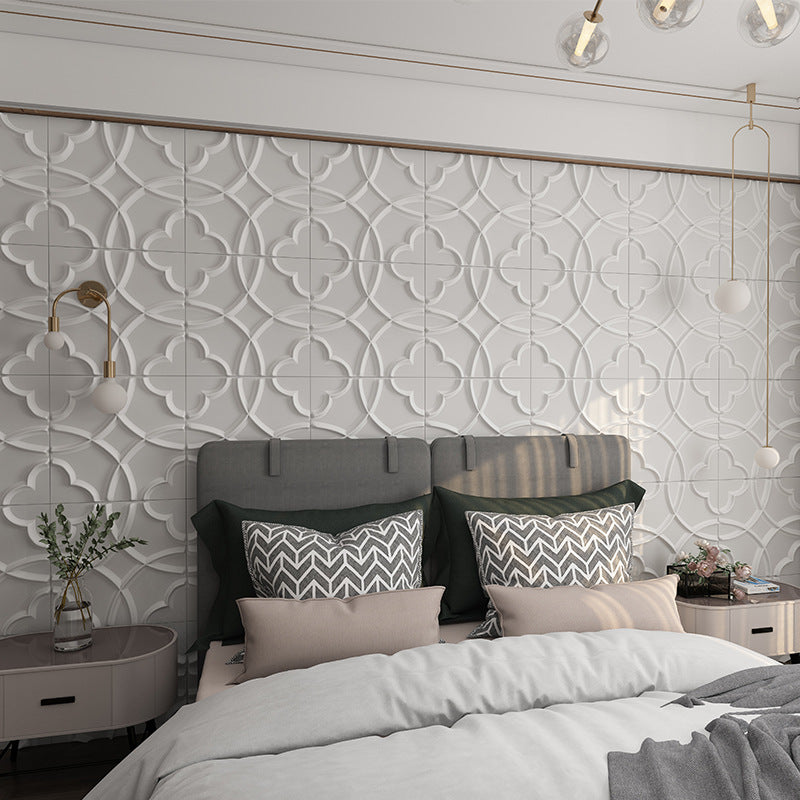 Modern Square Wall Paneling Peel and Stick Texture Pattern Wall Paneling Clearhalo 'Flooring 'Home Improvement' 'home_improvement' 'home_improvement_wall_paneling' 'Wall Paneling' 'wall_paneling' 'Walls & Ceilings' Walls and Ceiling' 6887713