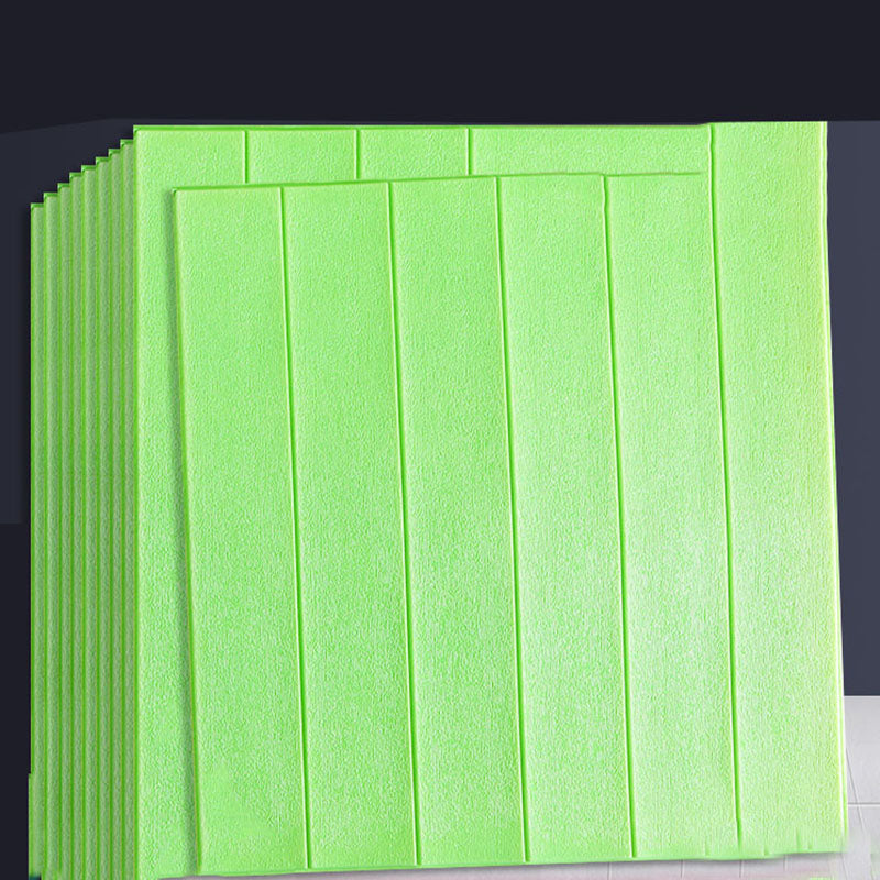 Modern Wall Paneling Peel and Stick Wood Effect Design Rectangle Wall Paneling Fluorescent Green Clearhalo 'Flooring 'Home Improvement' 'home_improvement' 'home_improvement_wall_paneling' 'Wall Paneling' 'wall_paneling' 'Walls & Ceilings' Walls and Ceiling' 6887750