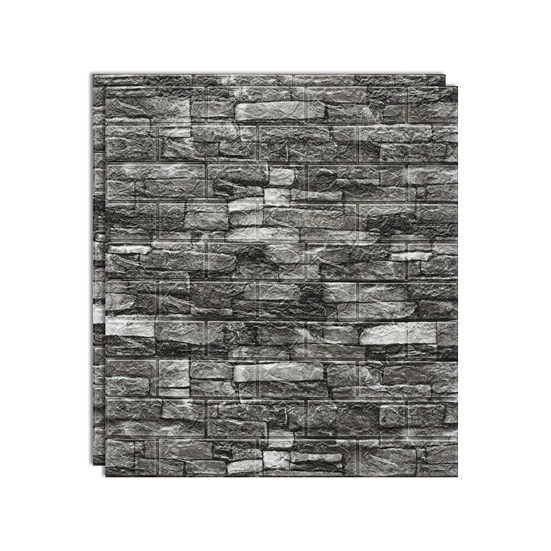 Industrial Waterproof Wall Paneling Peel and Stick Design Wall Paneling Black Clearhalo 'Flooring 'Home Improvement' 'home_improvement' 'home_improvement_wall_paneling' 'Wall Paneling' 'wall_paneling' 'Walls & Ceilings' Walls and Ceiling' 6887756