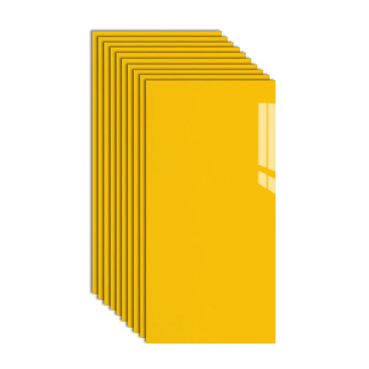 Single Tile Peel and Stick Tile Plastic Peel and Stick Tile with Rectangular Shape Yellow Clearhalo 'Flooring 'Home Improvement' 'home_improvement' 'home_improvement_peel_stick_blacksplash' 'Peel & Stick Backsplash Tile' 'peel_stick_blacksplash' 'Walls & Ceilings' Walls and Ceiling' 6887857