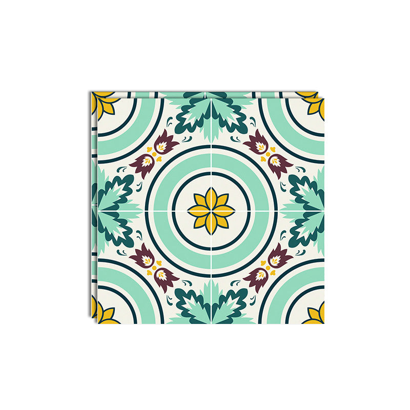 Mosaic Tile Wallpaper Contemporary Plastic Wallpaper with Square Shape Green Clearhalo 'Flooring 'Home Improvement' 'home_improvement' 'home_improvement_peel_stick_blacksplash' 'Peel & Stick Backsplash Tile' 'peel_stick_blacksplash' 'Walls & Ceilings' Walls and Ceiling' 6887889