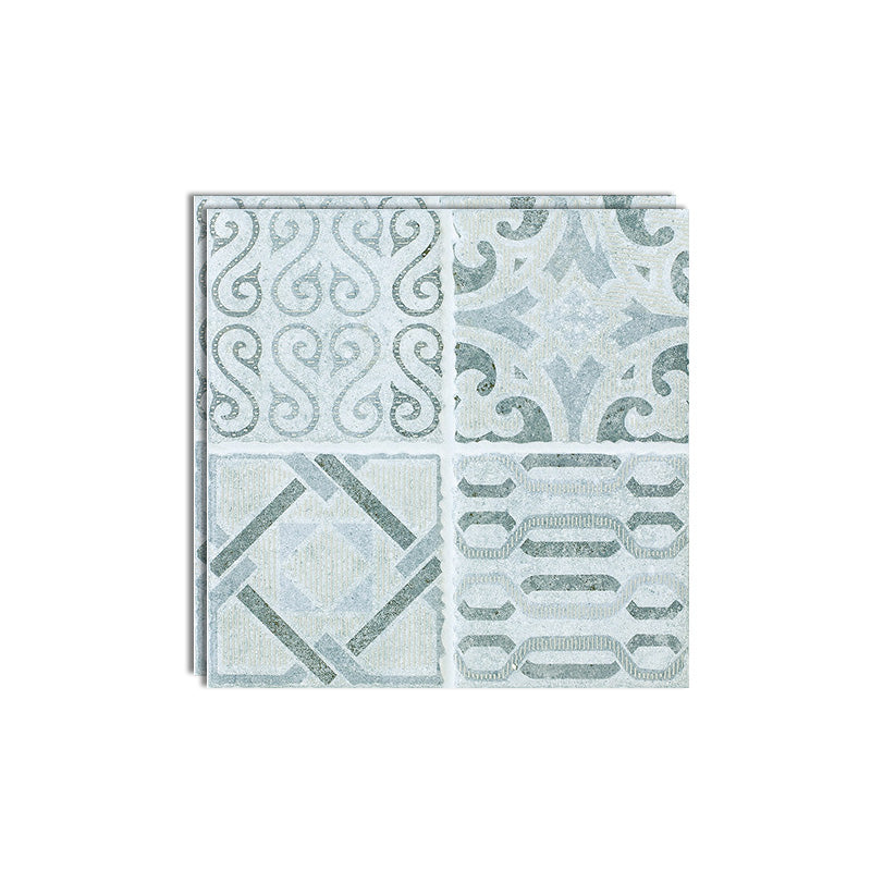 Mosaic Tile Wallpaper Contemporary Plastic Wallpaper with Square Shape Cyan Clearhalo 'Flooring 'Home Improvement' 'home_improvement' 'home_improvement_peel_stick_blacksplash' 'Peel & Stick Backsplash Tile' 'peel_stick_blacksplash' 'Walls & Ceilings' Walls and Ceiling' 6887898