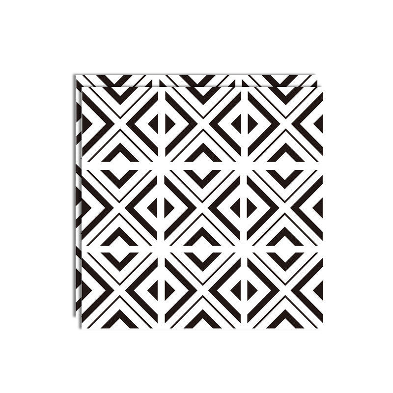 Mosaic Tile Peel and Stick Wall Tile Modern PVC Wallpaper with Waterproof Black White Plaid Clearhalo 'Flooring 'Home Improvement' 'home_improvement' 'home_improvement_peel_stick_blacksplash' 'Peel & Stick Backsplash Tile' 'peel_stick_blacksplash' 'Walls & Ceilings' Walls and Ceiling' 6887902