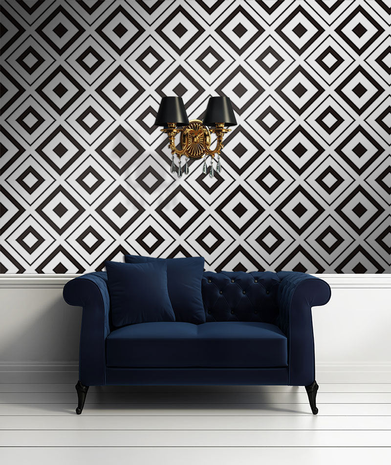 Mosaic Tile Peel and Stick Wall Tile Modern PVC Wallpaper with Waterproof Black White Plaid 12" x 12" 20-Piece Set Clearhalo 'Flooring 'Home Improvement' 'home_improvement' 'home_improvement_peel_stick_blacksplash' 'Peel & Stick Backsplash Tile' 'peel_stick_blacksplash' 'Walls & Ceilings' Walls and Ceiling' 6887905