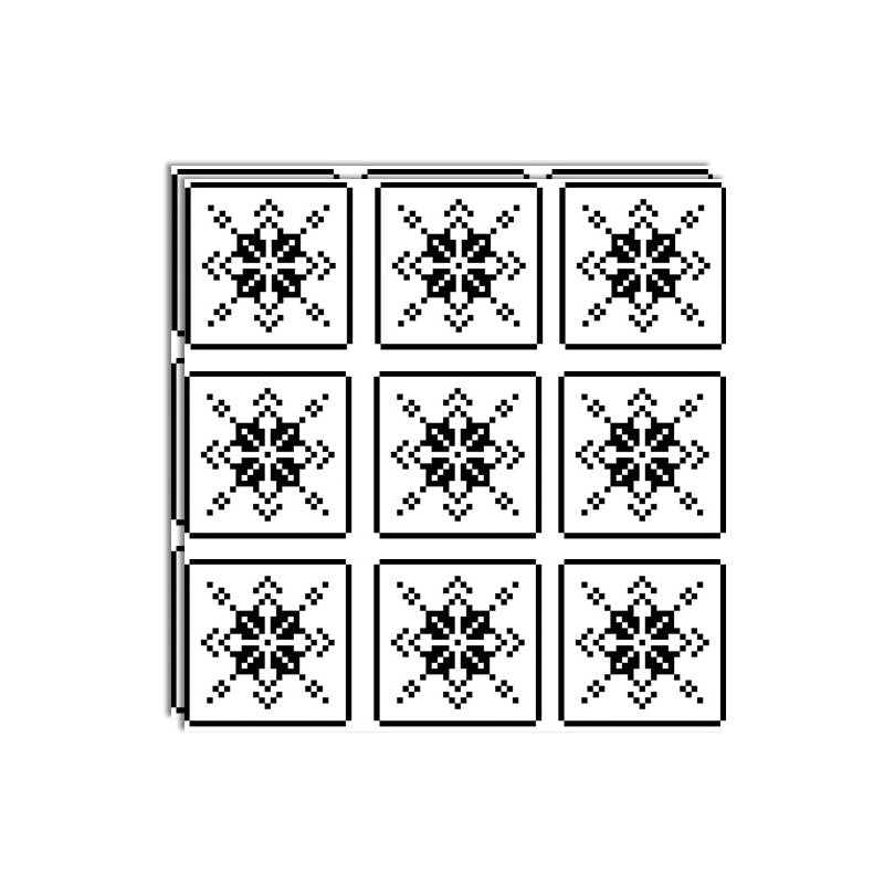 Mosaic Tile Peel and Stick Wall Tile Modern PVC Wallpaper with Waterproof Black White White Clearhalo 'Flooring 'Home Improvement' 'home_improvement' 'home_improvement_peel_stick_blacksplash' 'Peel & Stick Backsplash Tile' 'peel_stick_blacksplash' 'Walls & Ceilings' Walls and Ceiling' 6887911