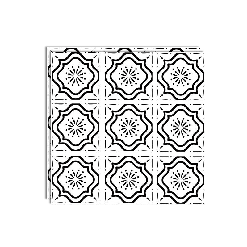 Mosaic Tile Peel and Stick Wall Tile Modern PVC Wallpaper with Waterproof Black White Wavy Striped Clearhalo 'Flooring 'Home Improvement' 'home_improvement' 'home_improvement_peel_stick_blacksplash' 'Peel & Stick Backsplash Tile' 'peel_stick_blacksplash' 'Walls & Ceilings' Walls and Ceiling' 6887912