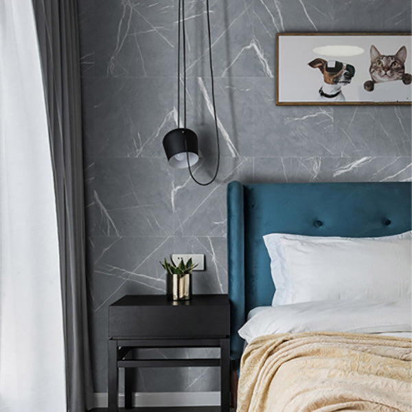 Modern Plastic Wallpaper Single Tile Peel and Stick Wall Tile with Square Shape Grey 20-Piece Set Clearhalo 'Flooring 'Home Improvement' 'home_improvement' 'home_improvement_peel_stick_blacksplash' 'Peel & Stick Backsplash Tile' 'peel_stick_blacksplash' 'Walls & Ceilings' Walls and Ceiling' 6887927