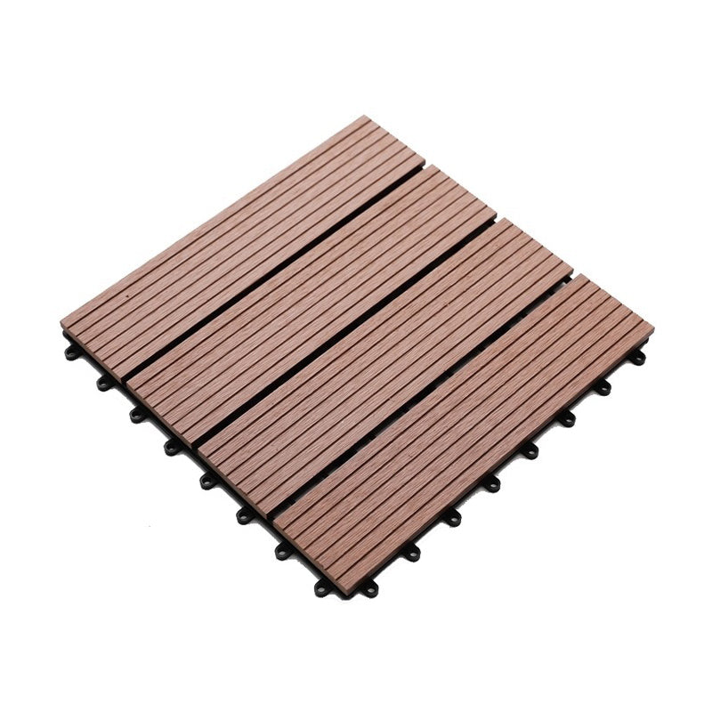 Floor Bullnose Click Lock Wire Brushed Wooden Flooring Tiles Khaki Clearhalo 'Flooring 'Hardwood Flooring' 'hardwood_flooring' 'Home Improvement' 'home_improvement' 'home_improvement_hardwood_flooring' Walls and Ceiling' 6887965