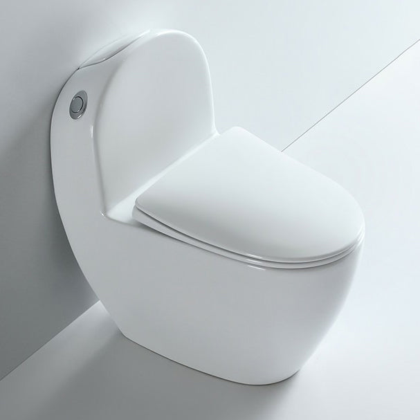 Traditional Toilet Bowl One Piece Toilet Floor Mounted Porcelain Toilet 9" Clearhalo 'Bathroom Remodel & Bathroom Fixtures' 'Home Improvement' 'home_improvement' 'home_improvement_toilets' 'Toilets & Bidets' 'Toilets' 6888361