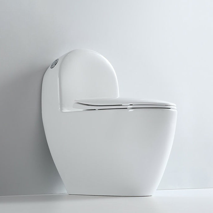 Traditional Toilet Bowl One Piece Toilet Floor Mounted Porcelain Toilet 16" Clearhalo 'Bathroom Remodel & Bathroom Fixtures' 'Home Improvement' 'home_improvement' 'home_improvement_toilets' 'Toilets & Bidets' 'Toilets' 6888364