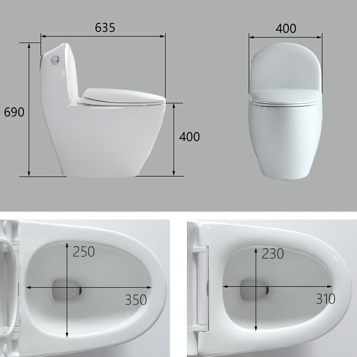 Traditional Toilet Bowl One Piece Toilet Floor Mounted Porcelain Toilet Clearhalo 'Bathroom Remodel & Bathroom Fixtures' 'Home Improvement' 'home_improvement' 'home_improvement_toilets' 'Toilets & Bidets' 'Toilets' 6888374