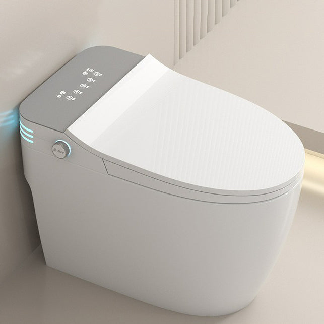 Modern Toilet Bowl ABS Floor Mounted Siphon Jet Flush Toilet White Gray Clearhalo 'Bathroom Remodel & Bathroom Fixtures' 'Home Improvement' 'home_improvement' 'home_improvement_toilets' 'Toilets & Bidets' 'Toilets' 6888404