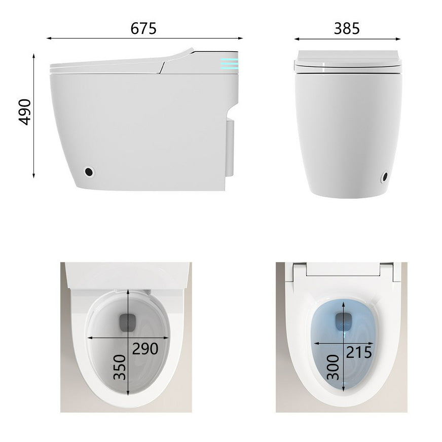 Modern Toilet Bowl ABS Floor Mounted Siphon Jet Flush Toilet Clearhalo 'Bathroom Remodel & Bathroom Fixtures' 'Home Improvement' 'home_improvement' 'home_improvement_toilets' 'Toilets & Bidets' 'Toilets' 6888417
