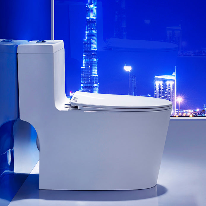 Traditional Toilet Bowl One Piece Floor Mounted Siphon Jet Porcelain Toilet 16"L x 28"W x 27"H 14" Clearhalo 'Bathroom Remodel & Bathroom Fixtures' 'Home Improvement' 'home_improvement' 'home_improvement_toilets' 'Toilets & Bidets' 'Toilets' 6888574