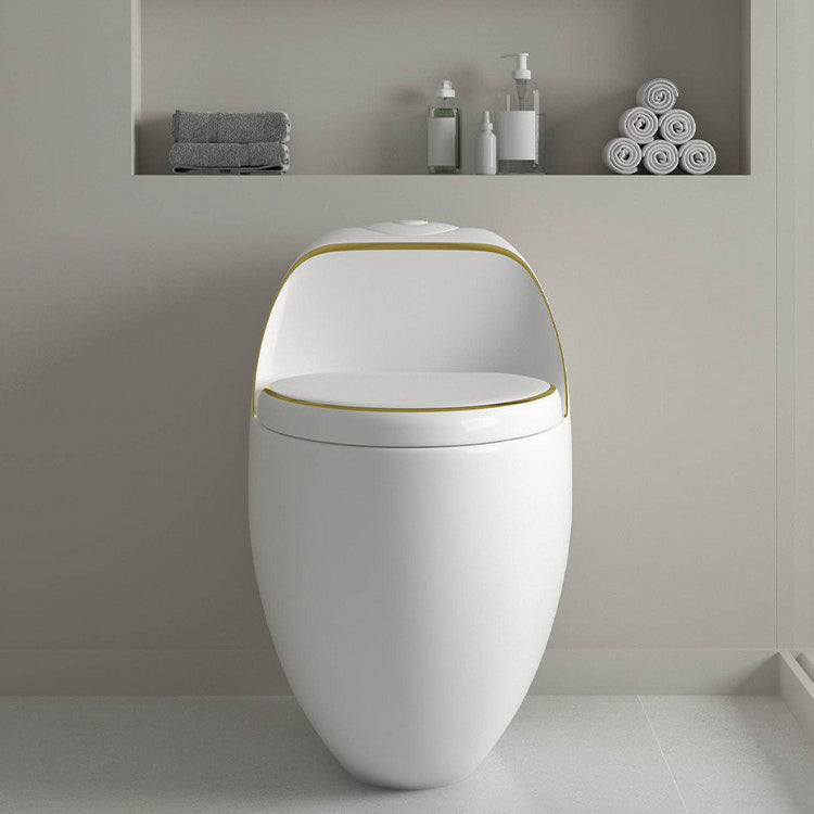 Contemporary 1 Piece Flush Toilet Floor Mounted Urine Toilet for Bathroom Clearhalo 'Bathroom Remodel & Bathroom Fixtures' 'Home Improvement' 'home_improvement' 'home_improvement_toilets' 'Toilets & Bidets' 'Toilets' 6888764