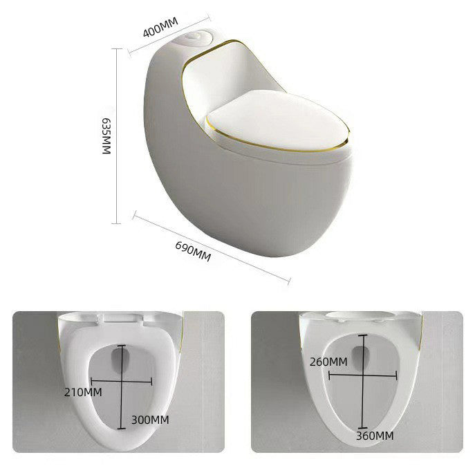 Contemporary 1 Piece Flush Toilet Floor Mounted Urine Toilet for Bathroom Clearhalo 'Bathroom Remodel & Bathroom Fixtures' 'Home Improvement' 'home_improvement' 'home_improvement_toilets' 'Toilets & Bidets' 'Toilets' 6888776