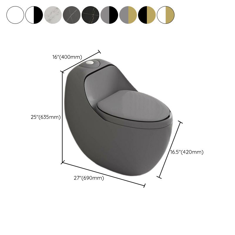 Contemporary 1 Piece Flush Toilet Floor Mounted Urine Toilet for Bathroom Clearhalo 'Bathroom Remodel & Bathroom Fixtures' 'Home Improvement' 'home_improvement' 'home_improvement_toilets' 'Toilets & Bidets' 'Toilets' 6888783
