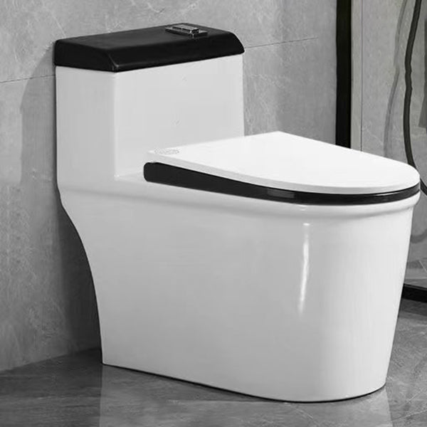 Modern 1 Piece Toilet Bowl Floor Mounted Urine Toilet for Bathroom 15"L x 28"W x 26"H Black/ White 16" Clearhalo 'Bathroom Remodel & Bathroom Fixtures' 'Home Improvement' 'home_improvement' 'home_improvement_toilets' 'Toilets & Bidets' 'Toilets' 6888825