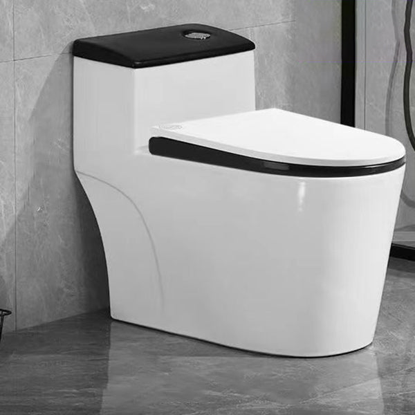 Modern 1 Piece Toilet Bowl Floor Mounted Urine Toilet for Bathroom 15"L x 28"W x 24"H Black White Clearhalo 'Bathroom Remodel & Bathroom Fixtures' 'Home Improvement' 'home_improvement' 'home_improvement_toilets' 'Toilets & Bidets' 'Toilets' 6888842